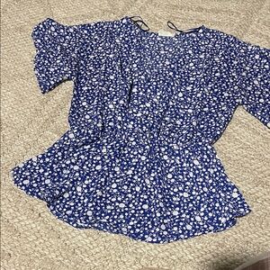 Sienna sky Blue Floral Women's Top